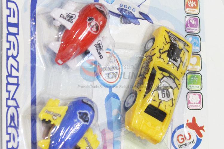 Wholesale Cheap Plastic Toy Vehicle Pull Back Car and Plane Toy