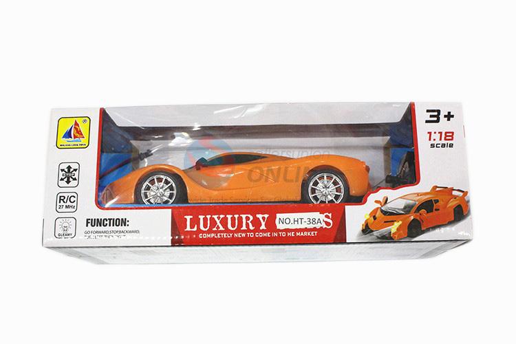 Promotional 1:18 remote racing car with rechargeable batteries