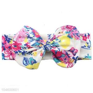 New Style Big Bowknot Baby Printing Hairband