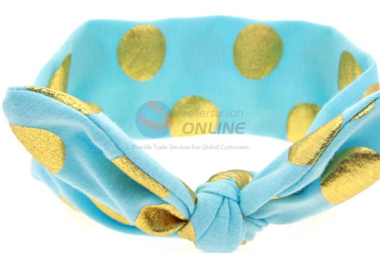 Dotted Bow Elastic Headband