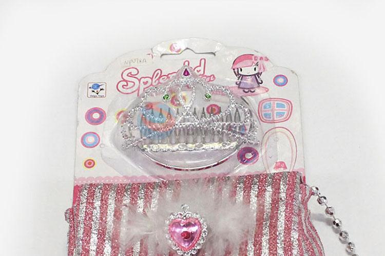 Top Selling Attractive Princess Crown with Bag Accessory for Girls