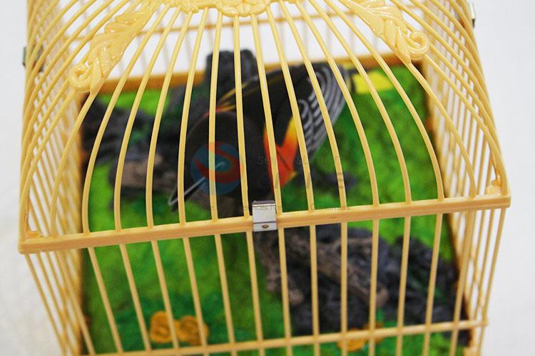 China Factory Children Voice Control Heartful Bird Toy with Birdcage