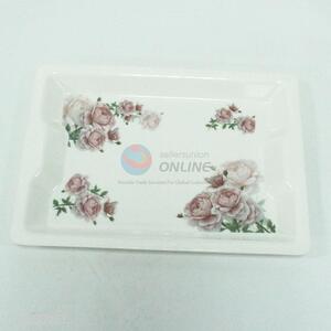 Wholesale beautiful flower printed melamine plate