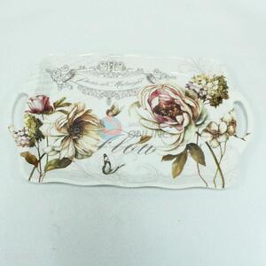 Fancy cheap flower printed melamine plate