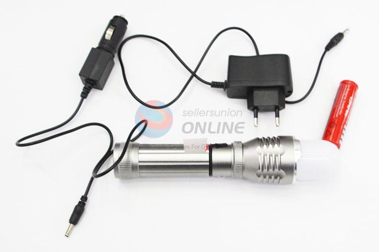 New Customized Aluminum Alloy Flashlight Set with T6 Lamp Bulb and 18650 Battery