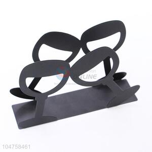 Hot Sale Black Color Metal Napkin Holder Towel Rack for Home Decoration