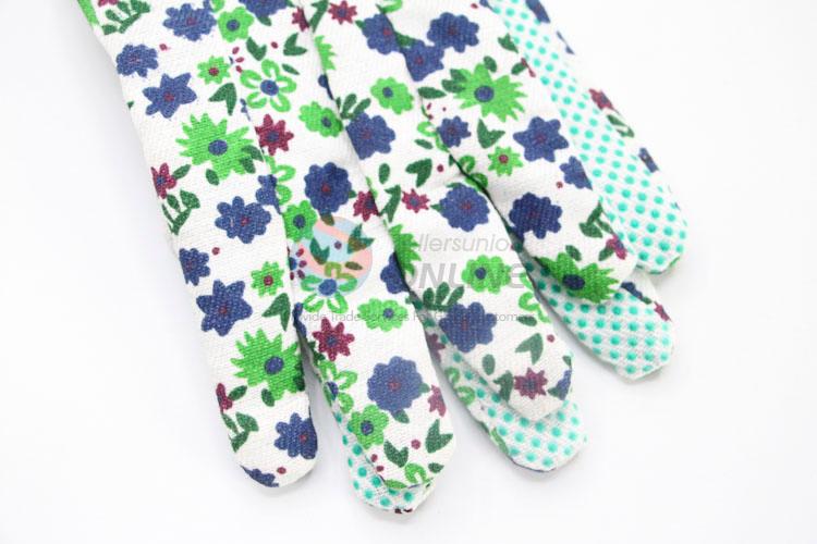 Flower Printed Cotton Labor Protection Cotton Line Work Gloves Safety Gloves