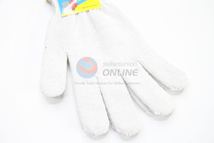 Wear-Resisting White Color Cotton Work Labor Gloves