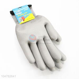 Grey Color Nylon Work Gloves Safety Nylon Cut Resistant Gloves Working Anti-Slip Gloves