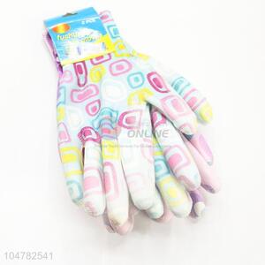 Cute Pattern PU Working Gloves Gardening Gloves Protective Gloves Safety Gloves