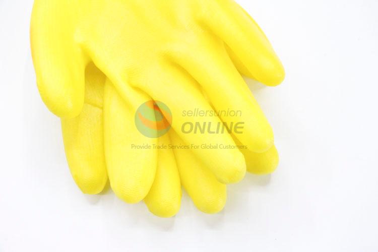 Yellow Color PVC Working Gloves Protective Gloves Safety Gloves