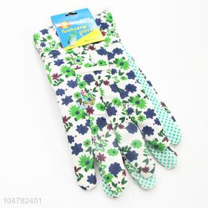 Flower Printed Cotton Labor Protection Cotton Line Work Gloves Safety Gloves