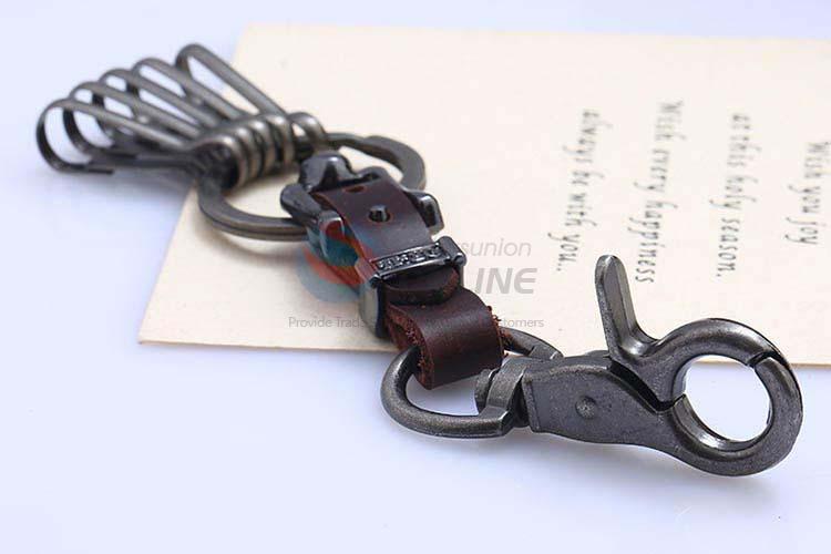 Premium quality cowhide key chain key ring