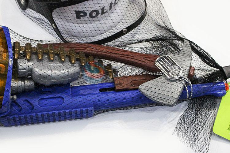 Fashion Design Police Gun and  Cap Set Plastic Toys for Kids
