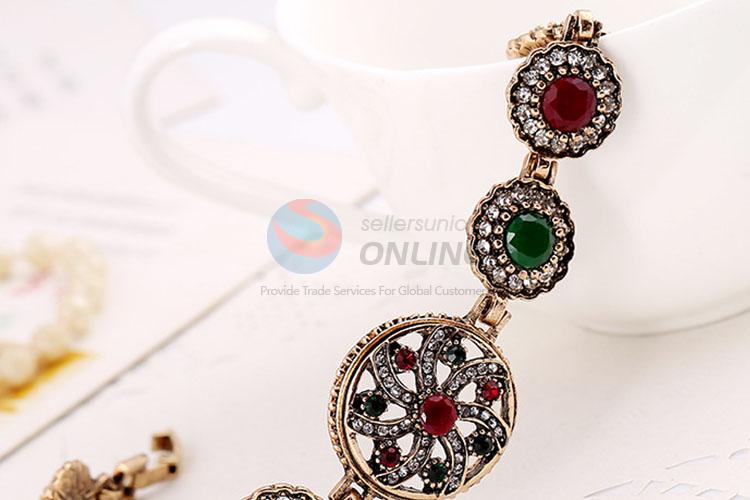 Fancy cheap rhinestone alloy bracelet