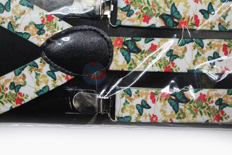 Good Quanlity Butterfly Printing Adjustable Suspenders For Woman