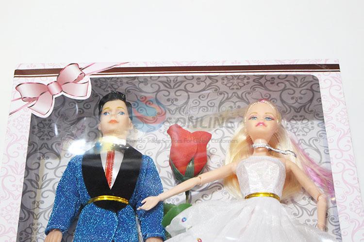 Wholesale Cheap 11 Cun Wedding Dress Dolls Toy with Roses Educational Toys