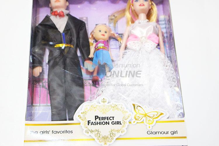 China Factory Plastic 11 Cun Family Dolls Toy for Kids