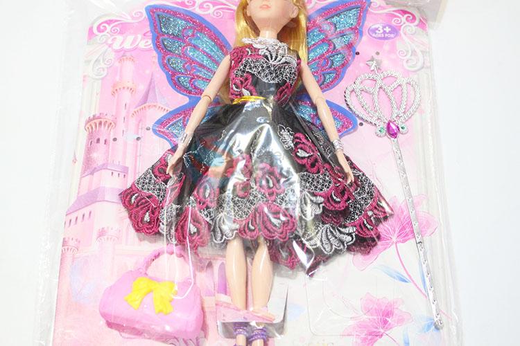 Popular Wholesale Cartoon 11 Cun Wedding Dress Dolls with Wings and Bag