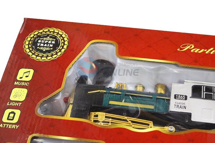 High quality kids train track toys with music