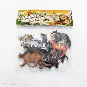 Good quality plastic jungle animal toy 6pcs