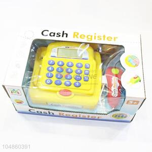 Best Selling Yellow Color Simulation Smart Cash Register Girls Toys