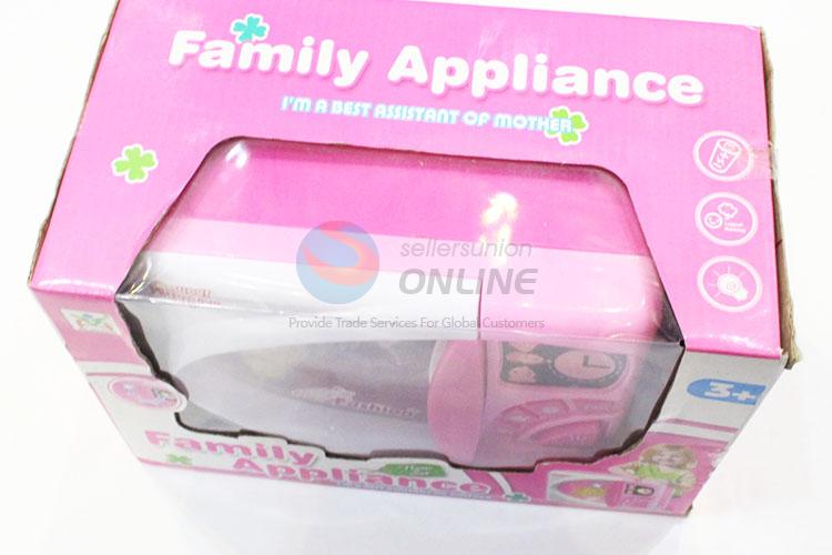 Girls Pretend Play Pink Color Mini Microwave Oven with Light