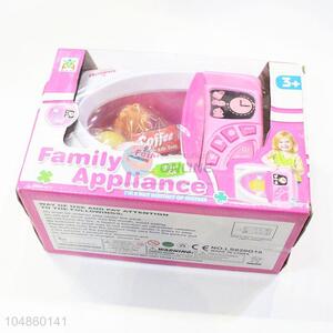 Girls Pretend Play Pink Color Mini Microwave Oven with Light