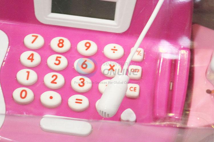 Pink Color Factory Hot Sell Mini Simulate Smart Cash Register Education Toy