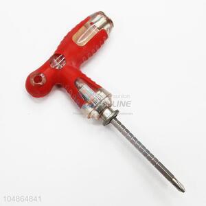 Useful Simple Plastic Handle Retractable Dual-purpose Screwdrivers with Protective Cover