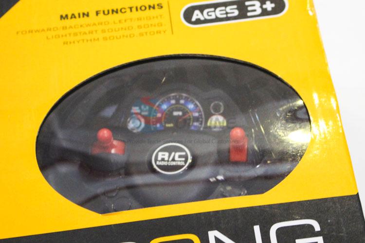 Fashion Style Yellow Color Remote Control Engineering Vehicle with Music