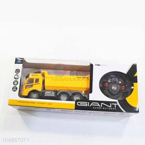 Personalized Safe Yellow Color Remote Control Engineering Vehicle Model Toys