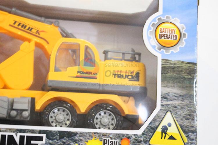 New Style Yellow Color Remote Control Engineering Vehicle Model Toys