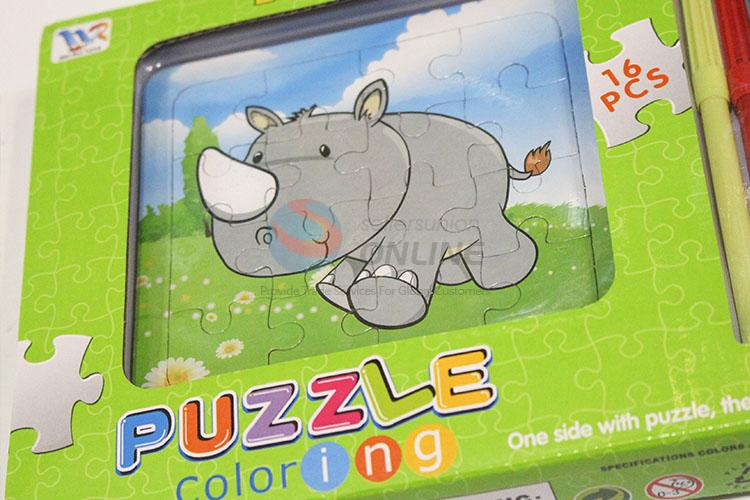 Hot Selling Rhinoceros Doodle Puzzle Painting Puzzle Children Educational Toy