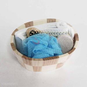 Wholesale Wooden Barrel <em>Bath</em> Shower Accessory Gift <em>Set</em>