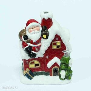 Factory Hot Sell Christmas Porcelain Crafts with Light for Sale
