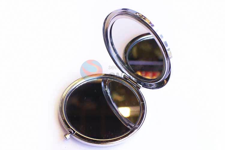 Factory Sales Round Double Sided Portable Folding Handheld Mirror For Women Girls