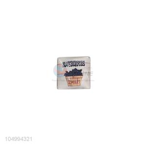 Top manufacturer square fruit pattern epoxy fridge magnet