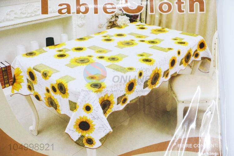 Fashionable Sunflower Print Decorative Table Cloth