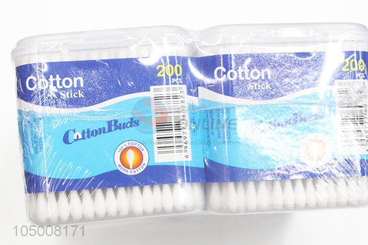 Simple Style 6 Bottles Wooden Handle Cotton Swabs