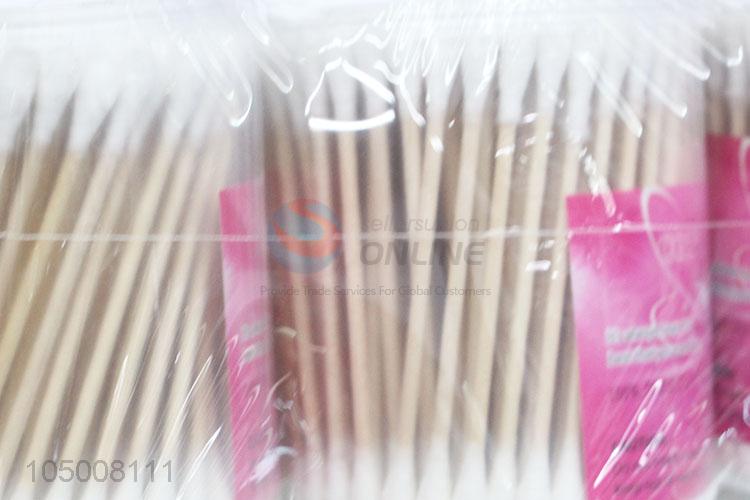 Wholesale Factory Supply 6 Bottles Wooden Handle Cotton Swabs