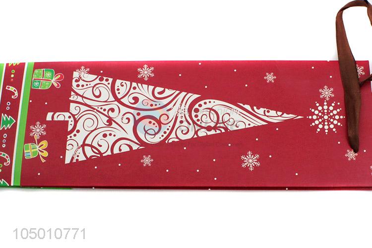 China OEM Chirstmas style wine bottle gift bag