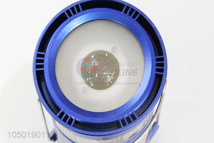 Hot Sales New Style Blue Color Camping Light with Solar Power Charge,USB Charge, Charging Line Charge