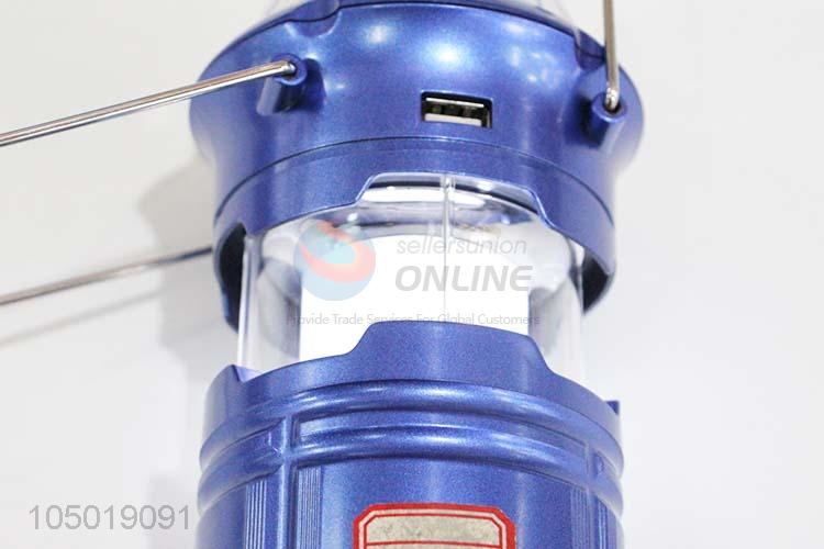 Top Quality Blue Color Camping Light with USB Charge, Charging Line Charge