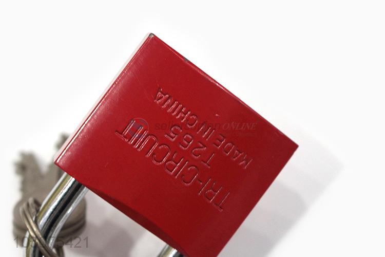 High quality promotional paint baking padlock with keys