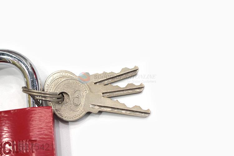 High quality promotional paint baking padlock with keys