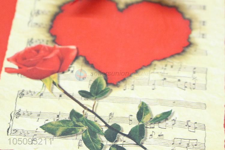Fashion Style Red Rose Printed Paper Gift Bags for Wedding