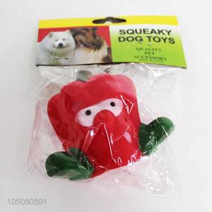 Wholesale tomato shape vinyl dog toy
