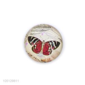 Latest Design Butterfly Pattern Crystal Fridge Magnet Printed 3D Dome Fridge Magnet