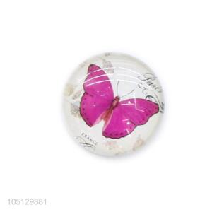 Recent Design Decoration for Home Butterfly Pattern Crystal Glass Fridge Magnet